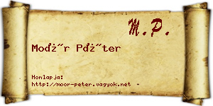 Moór Péter névjegykártya